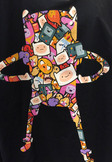 Adventure Time Finn Super Pop Black T-Shirt Medium