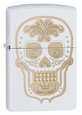 SUGAR SKULL WHITE MATTE ZIPPO
