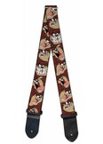 Guitar Strap - Tasmanian Devil Expressions Brown