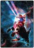 Space Kitten Fleece Blanket