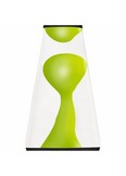 14.5in Lava Lamp Neon Green Wax/Clear liquid/Black Base
