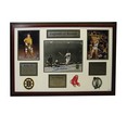 Autographed Legends Of Boston Framed Collage Bobby Orr/Ted Williams Larry Brid Contains 8x10s of the 3 players in New England that we all know and love!! It is also framed with decriptive plaque and patches from each team.