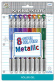 Scribble Stuff 8 Pack Gel Pen Metallic Super