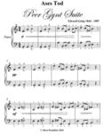 Ases Tod Peer Gynt Suite Easy Piano Sheet Music