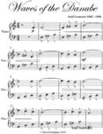 Waves of the Danube Easy Piano Sheet Music