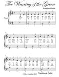 The Wearing of the Green Easy Piano Sheet Music