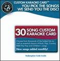 Karaoke: 30 Song Custom Karaoke Card